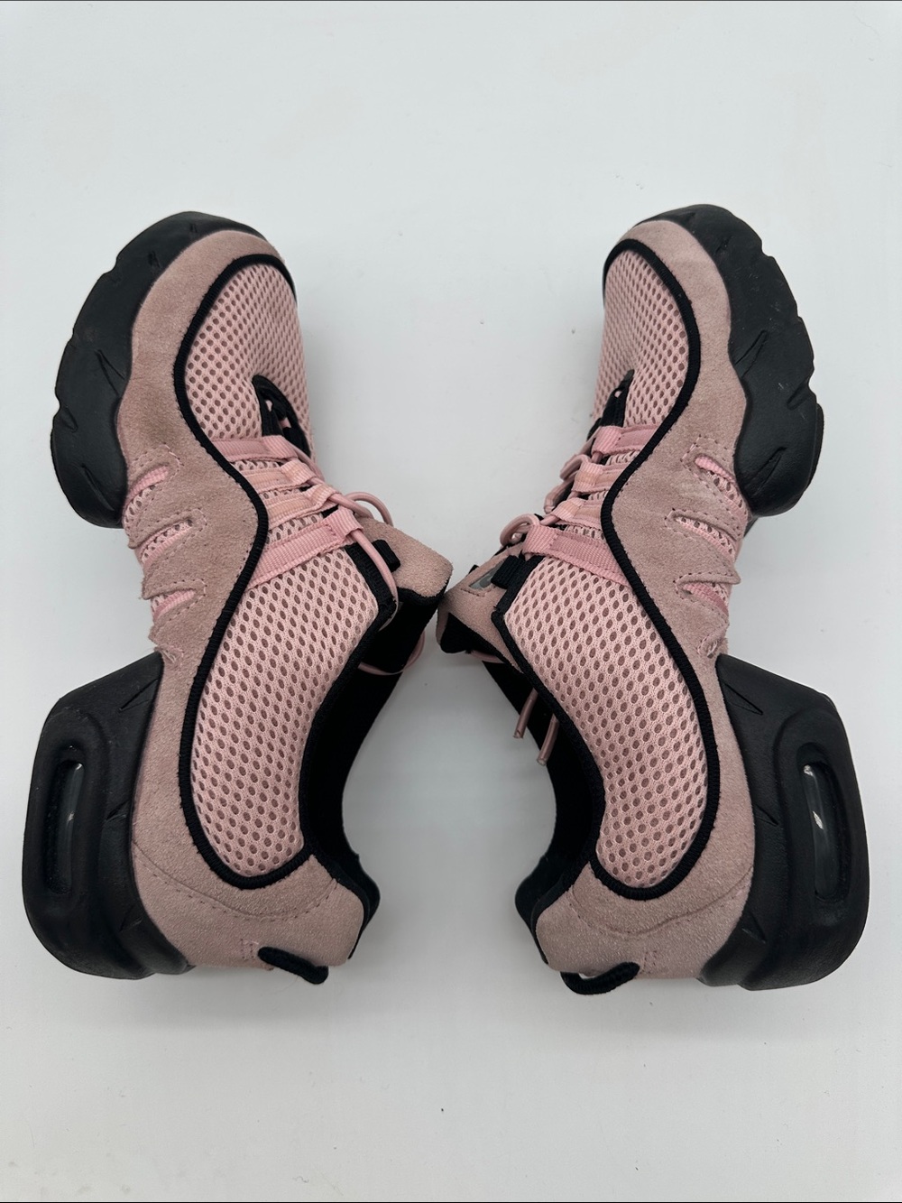 Bloch Boost Pink and Black Mesh Split Sole Dance Sneakers - Picture 6 of 9